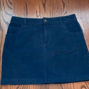 Urban Outfitters- corduroy navy mini skirt